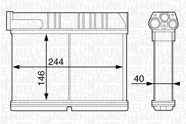 MAGNETI MARELLI Lämmityslaitteen kenno 350218314000